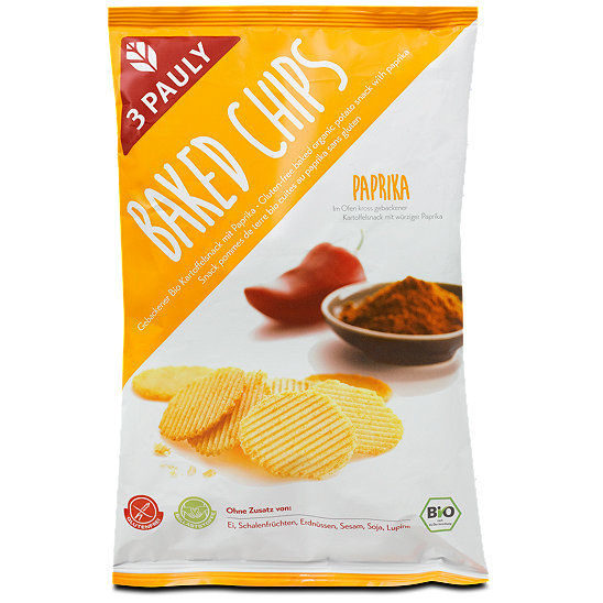 3 Pauly glutenfreie Bio Baked Chips Paprika