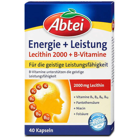 Abtei Lecithin 2000 Plus B-Vitamine Für Konzentration & Leistung