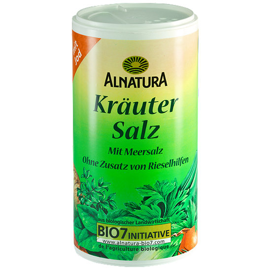 Alnatura Kräuter Salz mit Jod Streudose