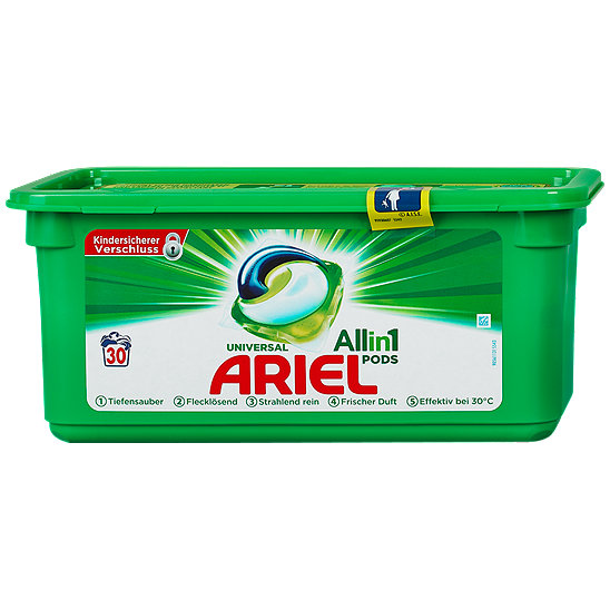 Ariel Universalwaschmittel All-in-1 Pods, 30 Waschladungen