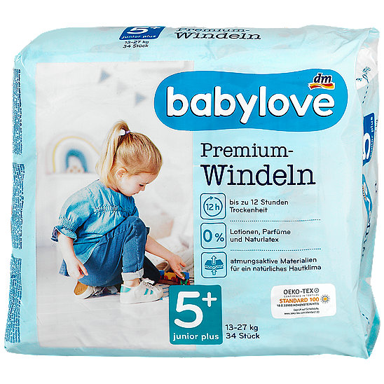 babylove Premium-Windeln Gr. 5  junior plus (13-27 kg)