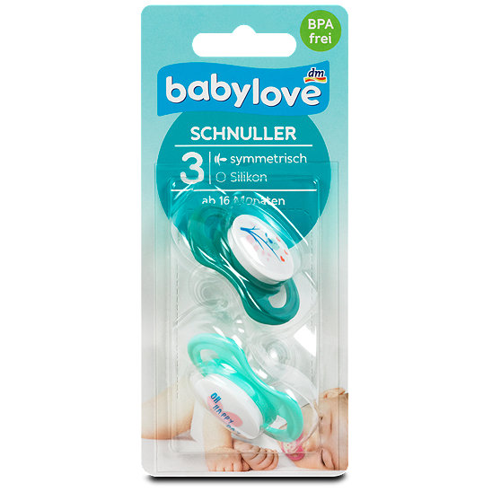 Babylove Schnuller Symmetrisch Ab 16 Monaten Sort