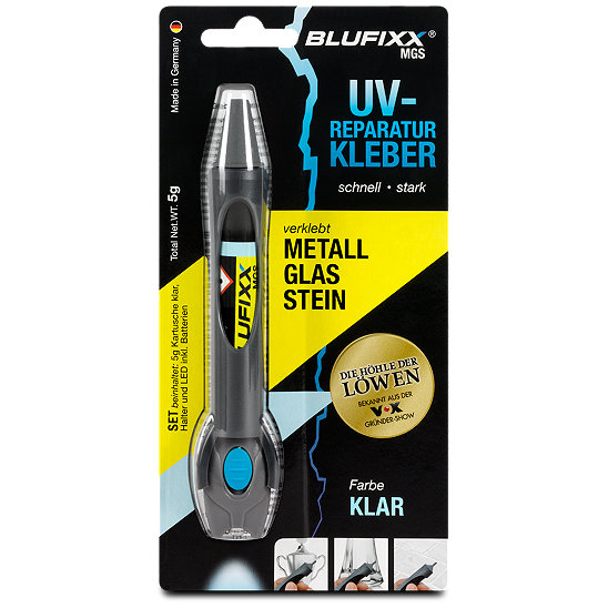 Blufixx UVReparatur Kleber Metall, Glas & Stein
