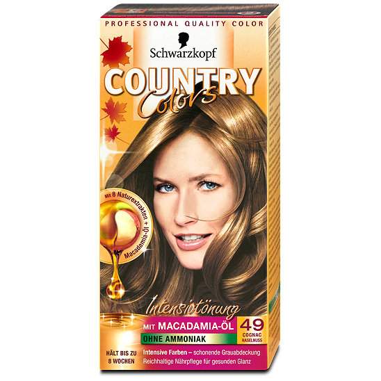 Haare Tnen Schwarzkopf Country Colors 49 Cognac Haselnuss