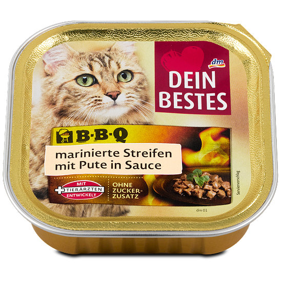 Dein Bestes Katzenfutter Bbq Marinierte Streifen Mit Pute In Sauce