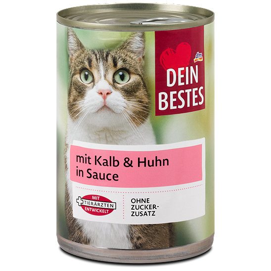 Dein Bestes Katzenfutter Mit Kalb Huhn In Sauce