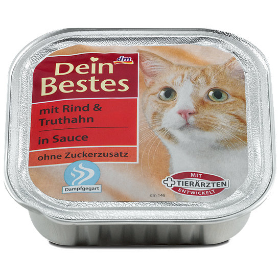 Dein Bestes Katzenfutter Rind & Truthahn in Sauce