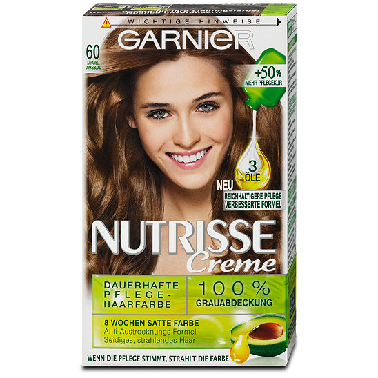 Haarfarbe Garnier Nutrisse Garnier Nutrisse Creme Dauerhafte Pflege Haarfarbe Nr 60 Karamell Dunkelblond 155529