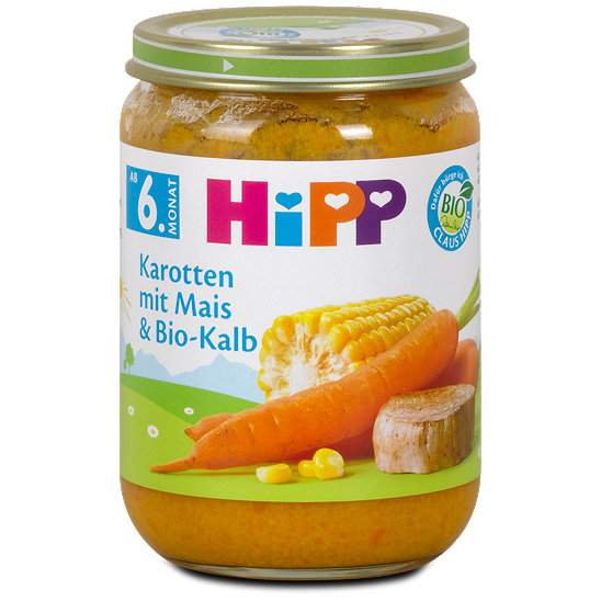 Hipp Menü Karotten mit Mais und BioKalb  Menüs im dm Online Shop