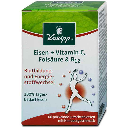 Kneipp Eisen + Vitamin C, Folsäure & B12 Lutschtabletten