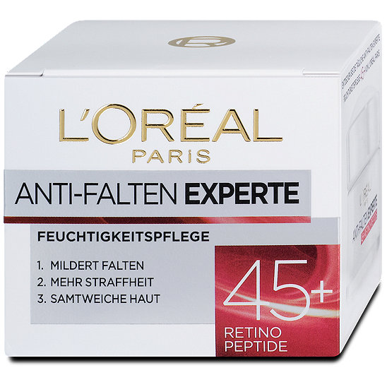 Loreal Anti Falten Experte 55 Inhaltsstoffe L'Oréal Anti-Falten Experte Feuchtigkeitspflege 45+