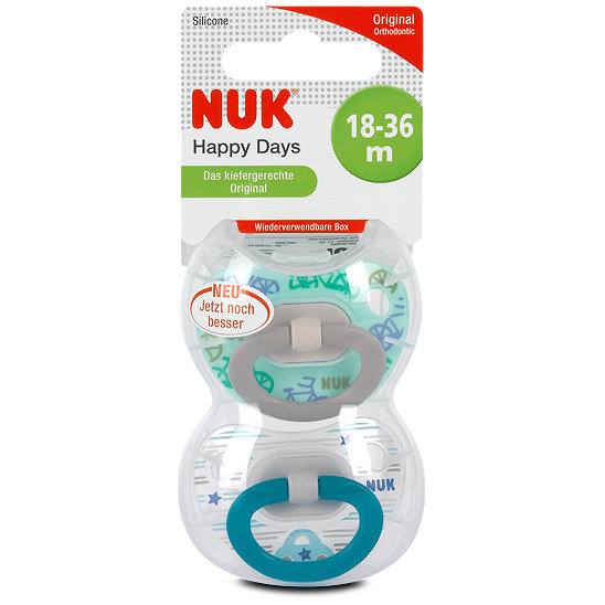 Nuk Schnuller Happy Days 18 36 Monate Sort