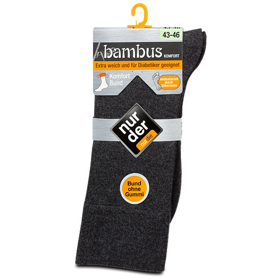 nur der Bambus Herrensocken Komfort sort., Gr. 4346
