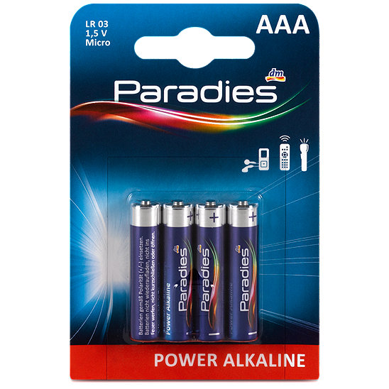 Paradies Power Alkaline AAA Batterien Batterien im dm Online Shop