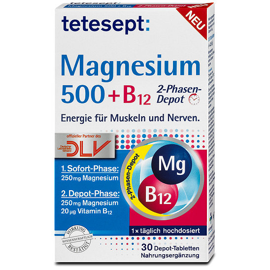 tetesept Magnesium 500 + B12 2PhasenDepot Tabletten