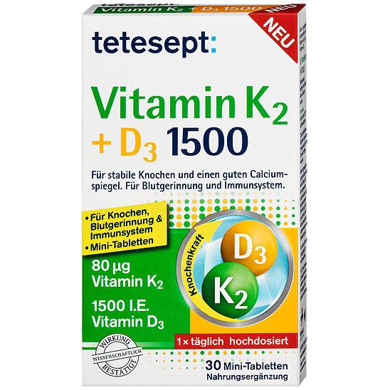 tetesept Vitamin K2 + D3 1500