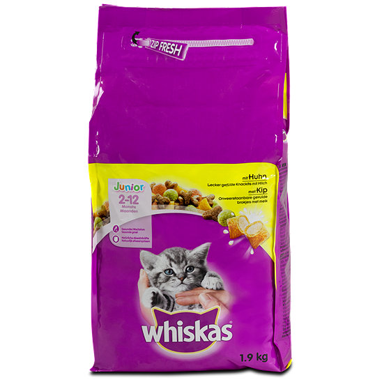 whiskas Junior Katzenfutter mit Huhn
