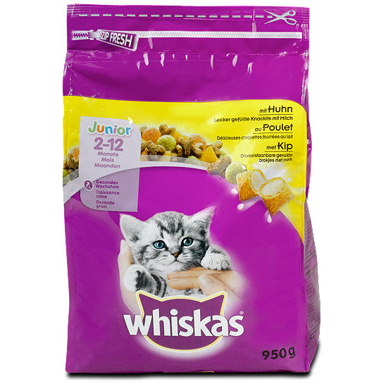 whiskas Trockenfutter Junior mit Huhn