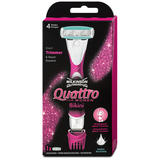 Wilkinson Sword Quattro For Women Bikini 2in1 Trimmer & Rasierer
